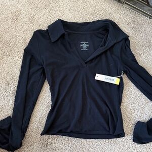 Summersalt Black Button Down Shirt